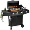 Mocnt grill gazowy LEHMANN TEXAS CZARNY 3+1 z reduktorem i Podgląd zdjęcia produktu 1