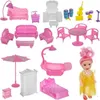 Puppenhaus mit 8 Zimmern, Möbel, Puppen, 2 Etagen Villa Produktbild-Vorschau 7