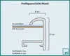 Diagram showing a cross-section of a picture frame profile. Produktbild-Vorschau