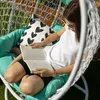 Kondela Závesné hojdacie kreslo Nolan New - biela / Náhľad obrázku produktu 15