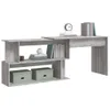 vidaXL Bureau d'angle Gris Sonoma 200x50x76 cm Bois Voir les images du produit 4