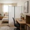 vidaXL 2-dielny paraván biely 175x180 cm látka Náhľad obrázku produktu 2