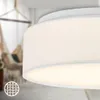 Briloner LED Deckenlampe Stoffschirm Ø30x10,5 cm Rund 16W Produktbild-Vorschau 3