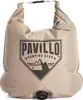 A tan colored roll-top dry bag with a black logo and a black valve at the bottom, set against a white background. Podgląd zdjęcia produktu
