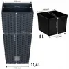 Prosperplast Blumentopf | Rato Square | Anthrazit | 20 cm Produktbild-Vorschau 3