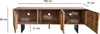 FineBuy Nízka skrinka z masívneho akátového dreva 160x56x37 Náhľad obrázku produktu 4