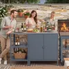 Outdoorset 'Bolognano' Standregal und Schrank Stahl Produktbild-Vorschau 8