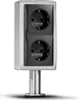A product shot of a double electrical outlet mounted on a stand. Produktbild-Vorschau