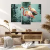 Bild auf Leinwand - Leinwandbild - 3 Teile - Rosa Flamingos Produktbild-Vorschau 7