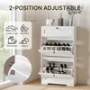 Schuhschrank BEALIFE 58x24x102 cm mit 2 Kippfächern & Produktbild-Vorschau 4