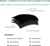Diagram showing the layers of an outdoor curtain. Voir les images du produit