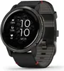 A close-up, angled view of a Garmin Venu 2 smartwatch with a black band and a dark, textured background on the watch face. Produktbild-Vorschau