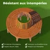 Banc de jardin rond Ø 190 cm en bois d'eucalyptus Certifié Voir les images du produit 3