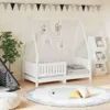 vidaXL Dětská postýlka bílá 70x140 cm Masivní borovicové Náhled obrázku produktu 2