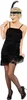 A woman wearing a black flapper dress and headband. Produktbild-Vorschau