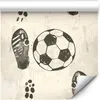 Vliesbehang - Sporen en Ballen - Zwart-wit voetbalmotieven Productafbeelding-voorbeeld 2