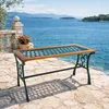 Gusseisen Gartentisch mit Glasplatte 98x46xH56cm Produktbild-Vorschau
