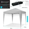 A diagram showing the dimensions and features of a KESSER® pavilion. Produktbild-Vorschau