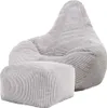 icon Sitzsack Bean Bag Dalton mit Hocker, Grau, Cord, Groß, Produktbild-Vorschau 1