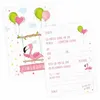 10 Einladungskarten Flamingo mit GLITZER inkl. 10 Produktbild-Vorschau 4