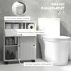 kleankin Meuble de rangement salle de bain, meuble WC pour Voir les images du produit 3