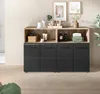 Badezimmer Kommode Set "Cover" in schwarz matt und Nox Produktbild-Vorschau 6