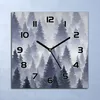 Wanduhr Echt-Glas-Küchenuhr Wald Landschaft Quarz Lautlos Produktbild-Vorschau 1