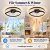 Deckenventilator mit Licht, flach 45cm, 6-Stufen leiser Produktbild-Vorschau 9