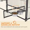 PawHut Chenil extérieur pour Chiens en métal et Tissu Voir les images du produit 6