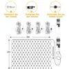 2X2M 144LED Lichtervorhang Lichterkette 8 Lichtmodi Produktbild-Vorschau 3