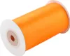 100mm breites, 10m langes, einseitig glänzendes orangenes Satinband auf Rolle. Perfekt für Bastelprojekte und Geschenkverpackungen Produktbild-Vorschau