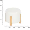 Pouf Bouclé Ø 37,5 cm mit Beinen aus Bambus Produktbild-Vorschau 5