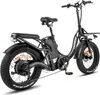 A black electric bicycle is shown against a white background. Produktbild-Vorschau