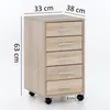 Conteneur à roulettes LISA Sonoma 33 x 63 x 38 cm Holz Voir les images du produit 11