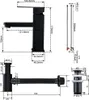 Badarmatur mit Pop-Up Ablaufventil und Universal Siphon für Produktbild-Vorschau 6