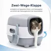 Larga lettiera chiusa per gatti da 54 cm, grigia, con Anteprima dell’immagine prodotto 4