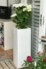 VIVANNO Pflanzkübel Zink BLOCK Säule, Weiß matt - 29x29x80 Produktbild-Vorschau 6