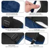 A collage of close-up images showcasing the features of blue armrest cushions. Náhled obrázku produktu