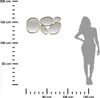 HowHomely | Specchio - Specchio da parete - Set di 5 - Oro Anteprima dell’immagine prodotto 3