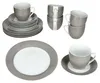 18tlg Kaffeeservice Variant Grau Porzellan 6 Personen Produktbild-Vorschau 2