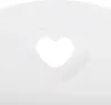A close-up view of a white wooden doll bed with a heart-shaped cutout. Produktbild-Vorschau