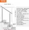 A diagram showing a stainless steel handrail installed on stairs, with dimensions and specifications provided. Produktbild-Vorschau