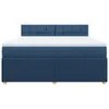 Boxspringbett mit Matratze Blau 180x200 cm Stoff Produktbild-Vorschau 4