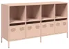 vidaXL Sideboard Rosa 135x39x73,5 cm Kaltgewalzter Stahl Produktbild-Vorschau 2