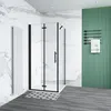 Duschspa Eckdusche Falttür mit Seitenwand 120x80x195cm Produktbild-Vorschau 2