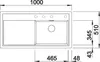 Granitový dřez Blanco ZENAR XL 6 S 510 x 1000 mm černá Náhled obrázku produktu 7