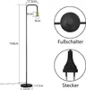 ZMH Schwarz Stehlampe Vintage Standleuchte - Retro e27 Produktbild-Vorschau 7