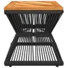 The Living Store Couchtisch mit Drahtgestell Schwarz Produktbild-Vorschau 6