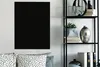 MuchoWow® - Leinwandbilder - Schwarz - Einfarbig, Wandbild, Produktbild-Vorschau 5