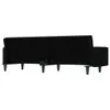 Design Schlafsofa mit Kissen Schwarz Stoff, Schlafsofas Produktbild-Vorschau 6